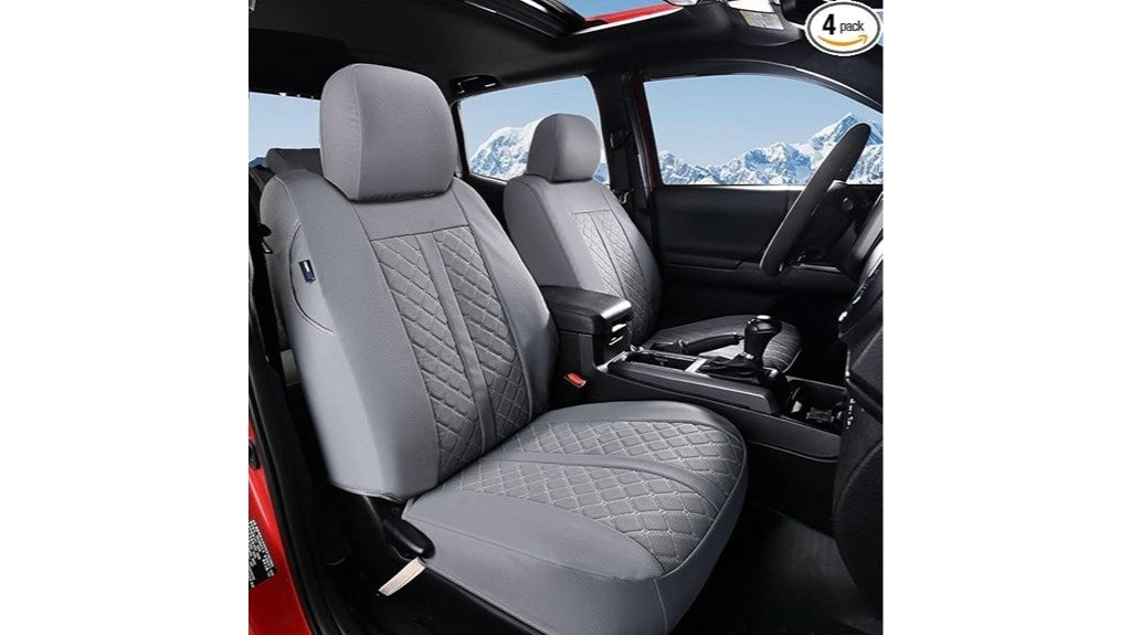 gray leather seat covers