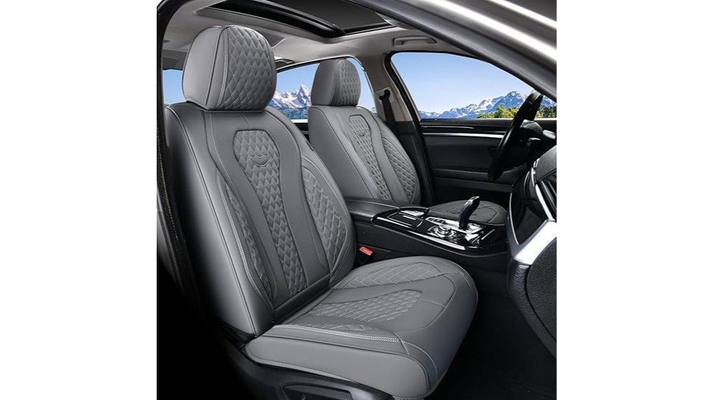 gray waterproof car seat covers