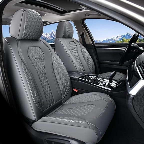 Coverado Gray Waterproof Universal Car Seat Covers Full Set