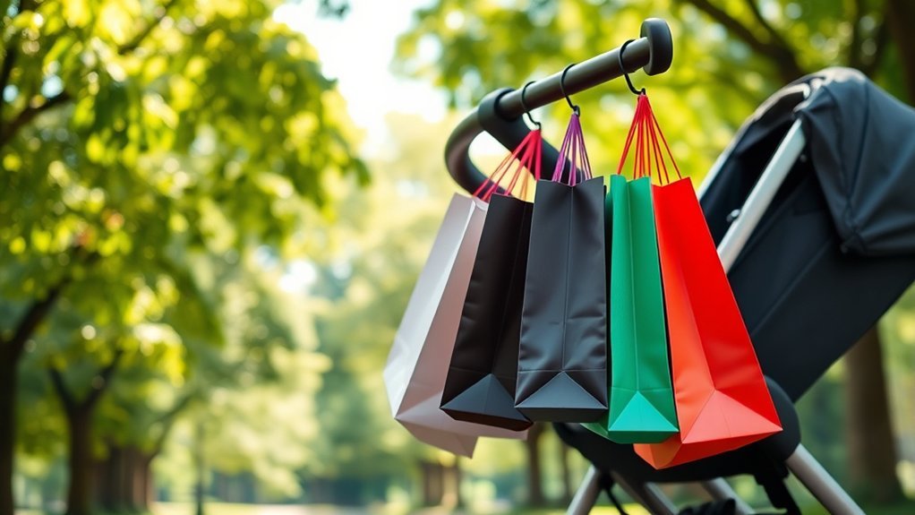 hands free stroller organization tools