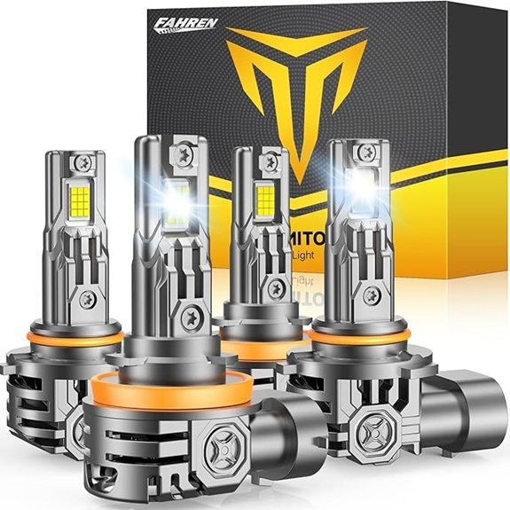 H11/H9/H8 100000LM 6500K LED Headlight Bulb (4-Pack)