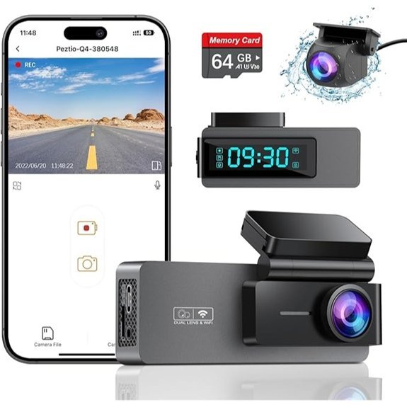 4K Front + 1080P Rear Dual Dash Cam