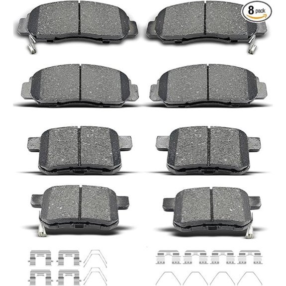 Ceramic Front & Rear Brake Pads for Honda Accord Acura