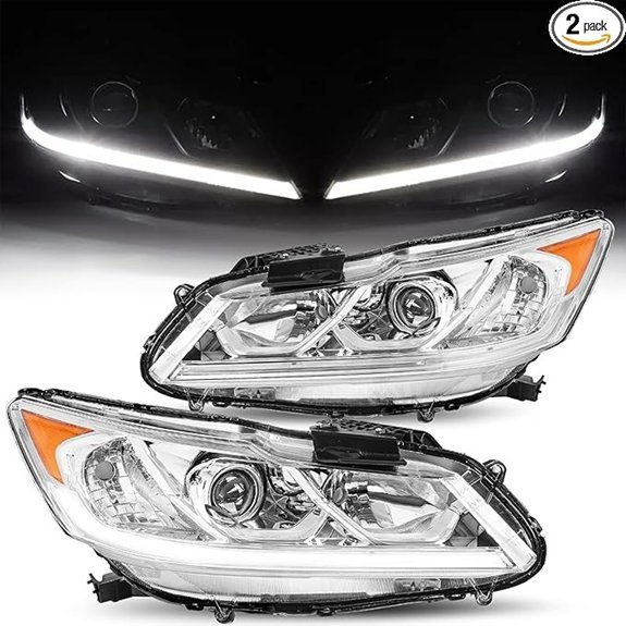 JSBOYAT LED DRL Headlight Assembly for 2016-2017 Honda Accord