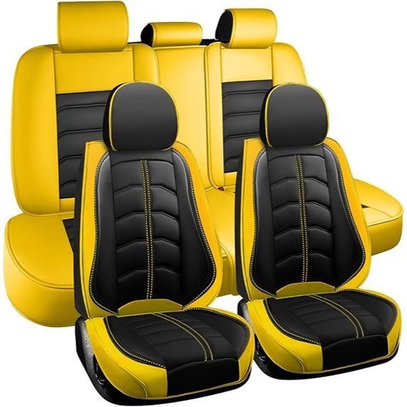 Honda Accord Seat Covers (2000–2025) — Black/Yellow