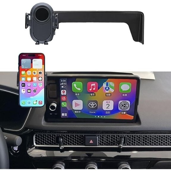Car Phone Holder with Dash Organizer for Honda Civic