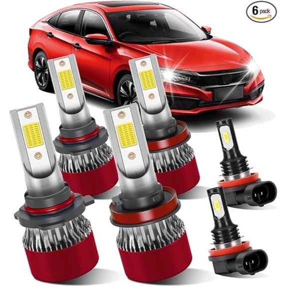 LED Headlight & Fog Bulbs for Honda Civic 2016-2020