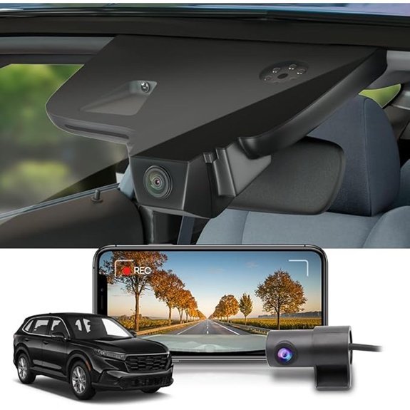 Fitcamx Front 4K + Rear 1080P Dash Cam for Honda CR-V