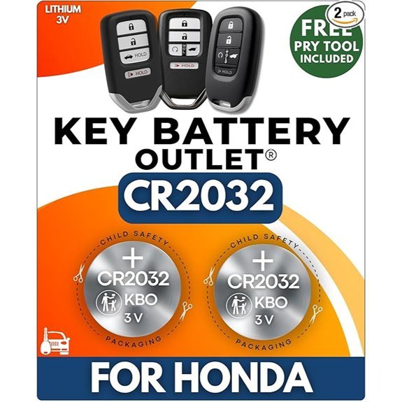 CR2032 Key Fob Battery Replacement for Honda (2-Pack)