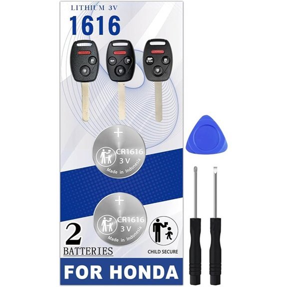 CR1616 Key Fob Battery Replacement for Honda Models