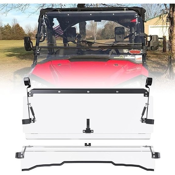 HECASA 2-in-1 Folding Windshield for Honda Pioneer