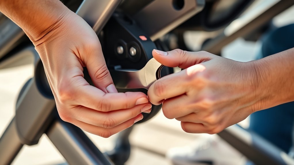 inspect stroller brake system