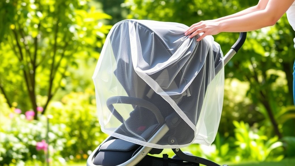 install stroller bug net