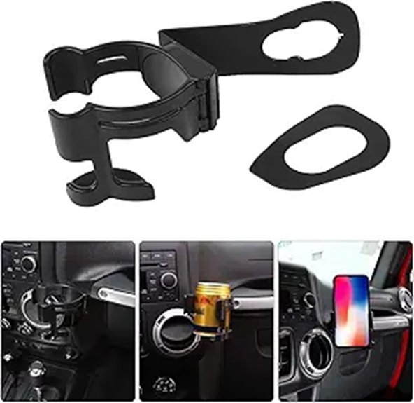 Savadicar Jeep Wrangler JK Bolt-On Cup & Phone Holder
