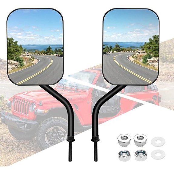 Jeep Wrangler Doors-Off Side Door Hinge Mirrors (2-Pack)