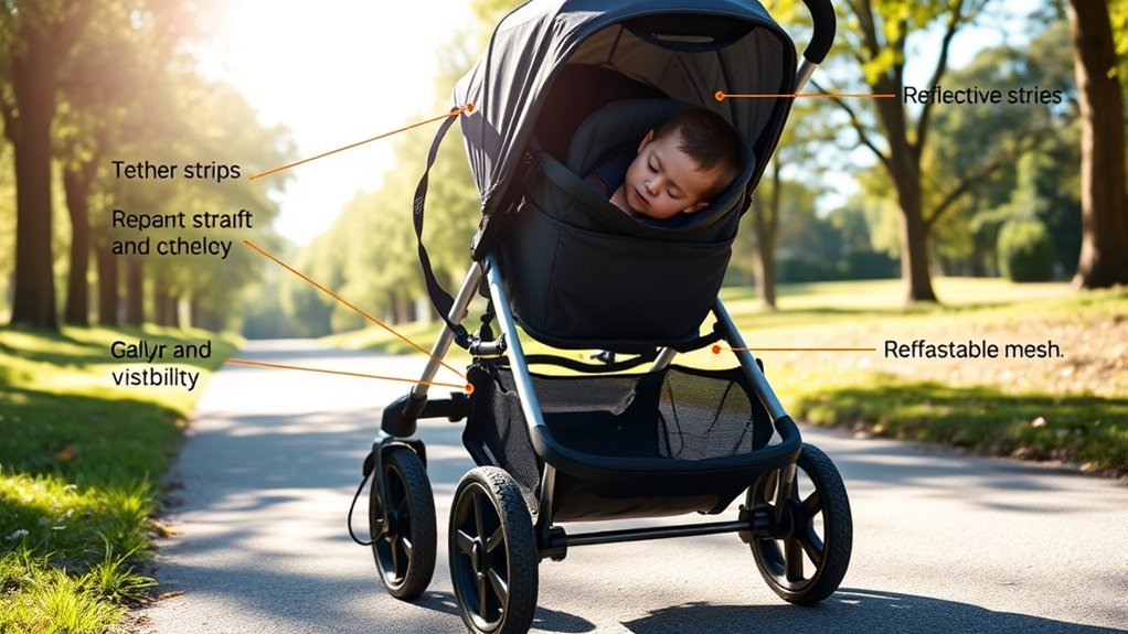 jogging stroller safety features