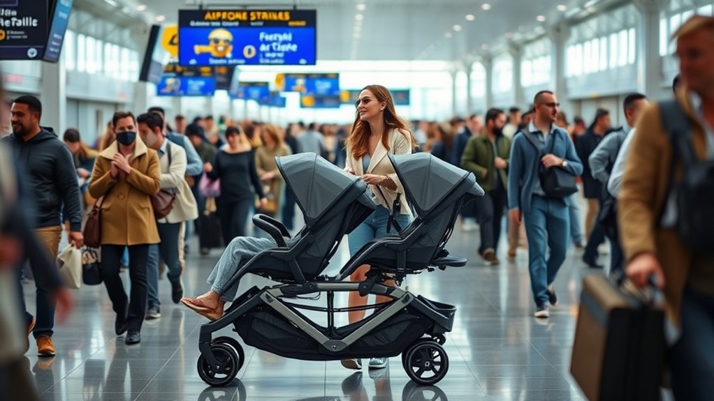 lightweight double stroller features