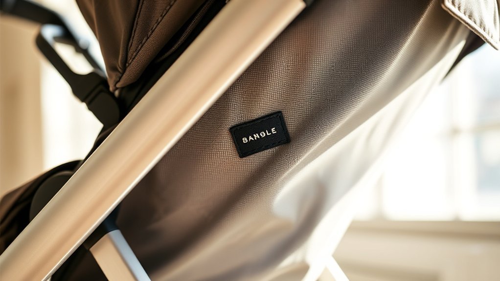 locate stroller manufacturer s label