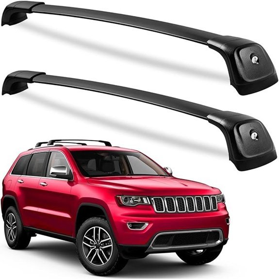 Tuyoung Lockable Aluminum Roof Rack Cross Bars for Jeep