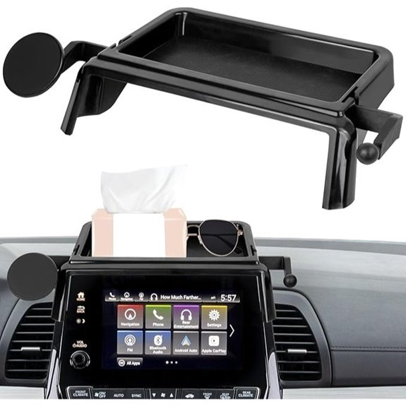 Magnetic Car Phone Holder & Center Console Organizer