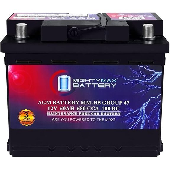 Mighty Max MM-H5 12V 60Ah AGM Car Battery