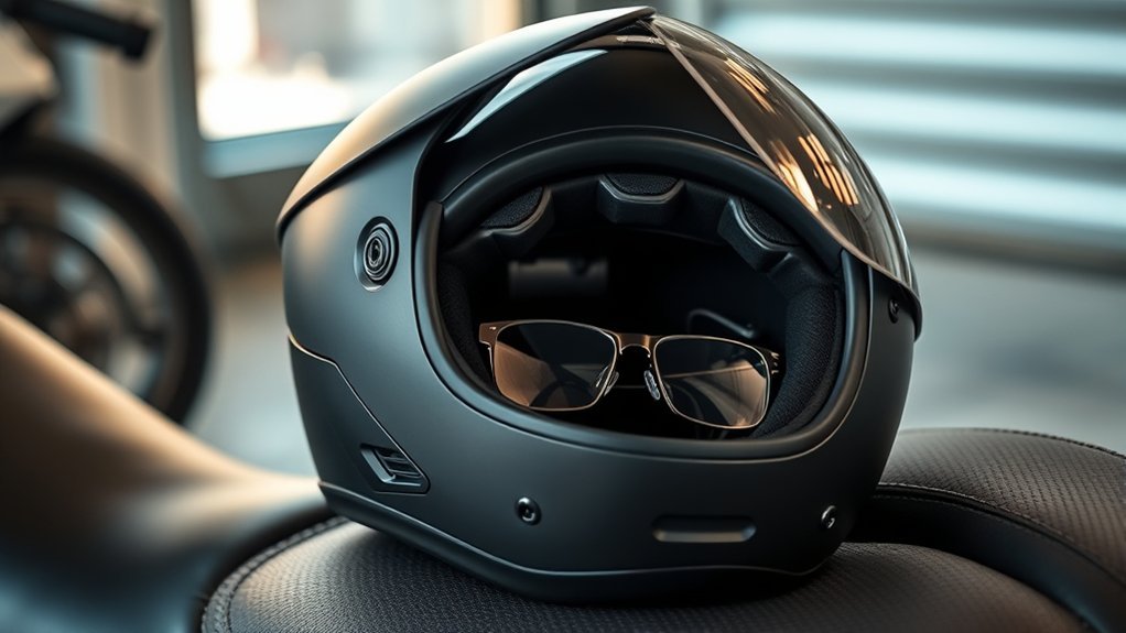 modular helmet for glasses