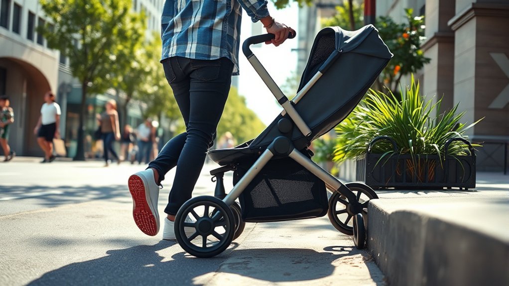 navigating curbs with strollers