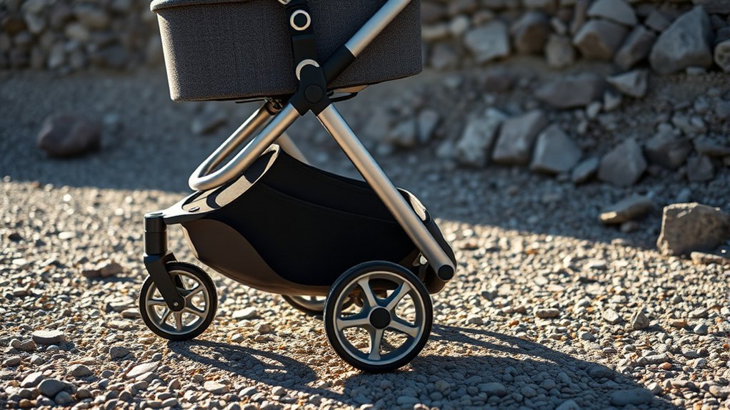 navigating strollers on gravel