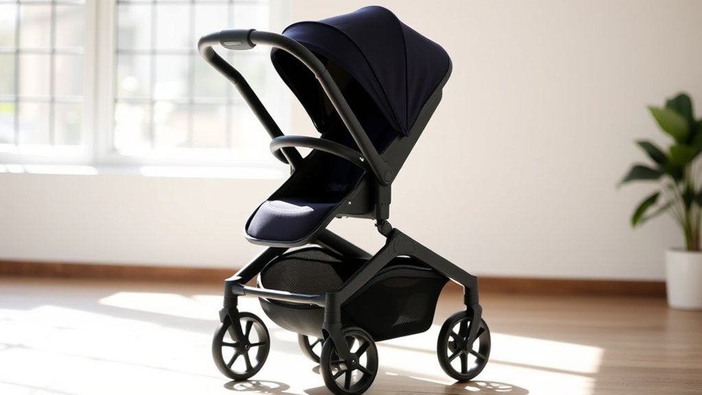 one hand fold stroller guide