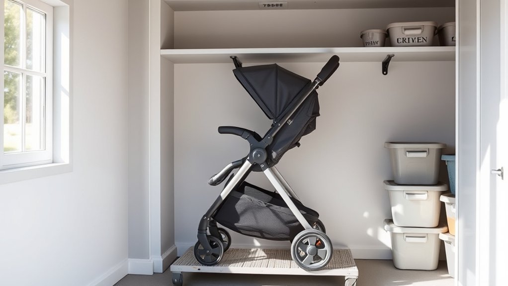 optimal stroller storage location