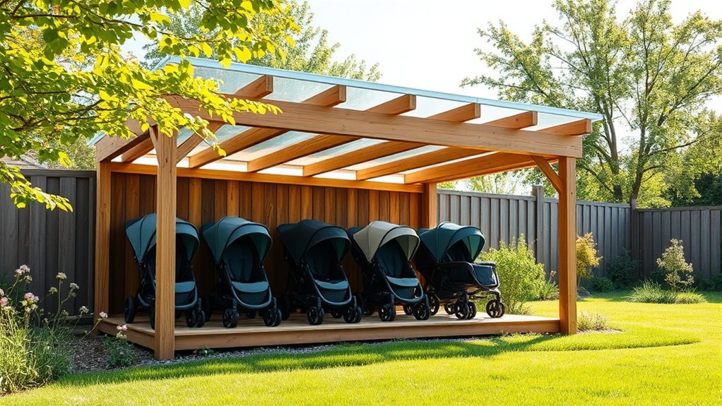 outdoor stroller storage solutions