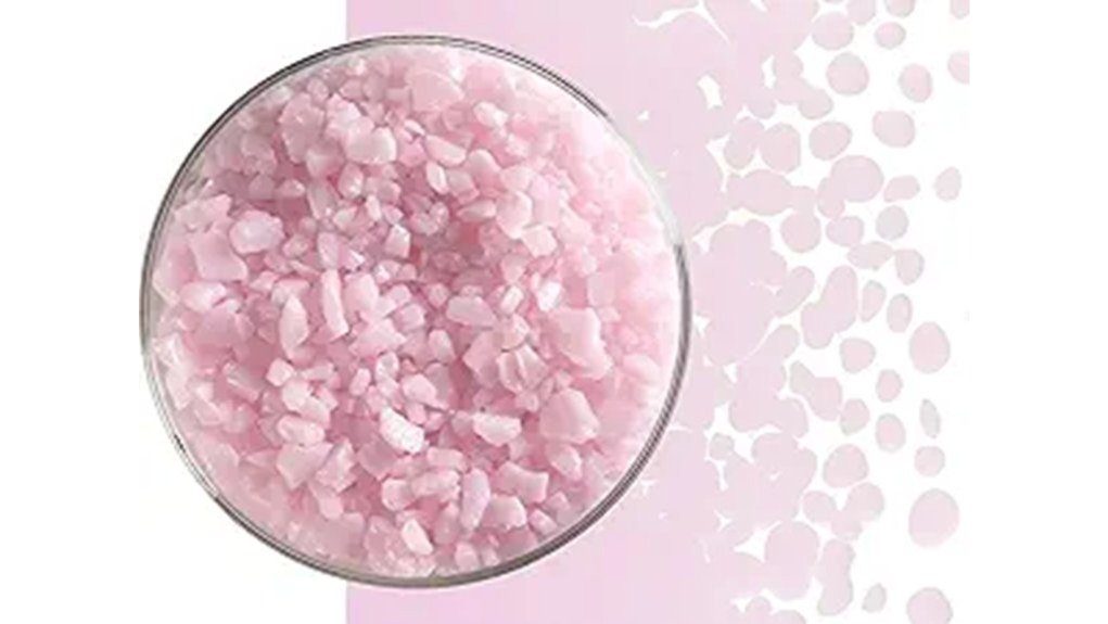 petal pink glass frit