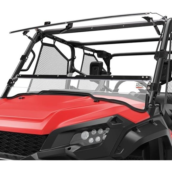 KEMIMOTO 2-in-1 Flip Windshield for Pioneer 1000 Series