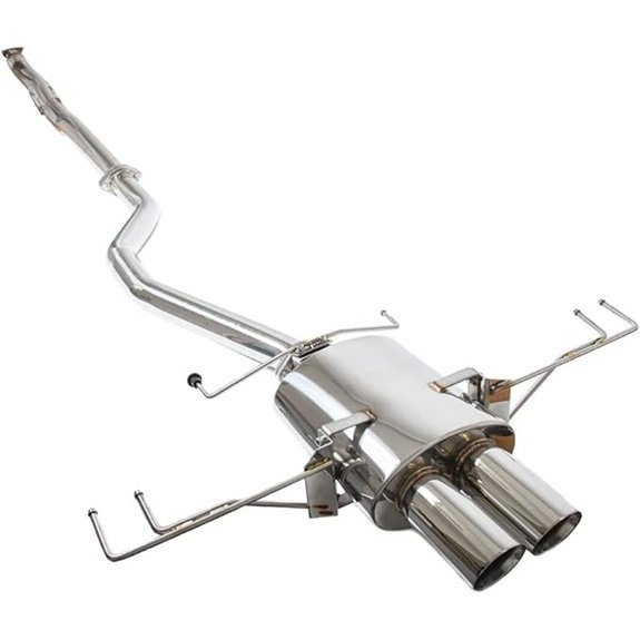 Stainless Steel Polished Dual-Tip Axle-Back Exhaust for Honda Civic FK7