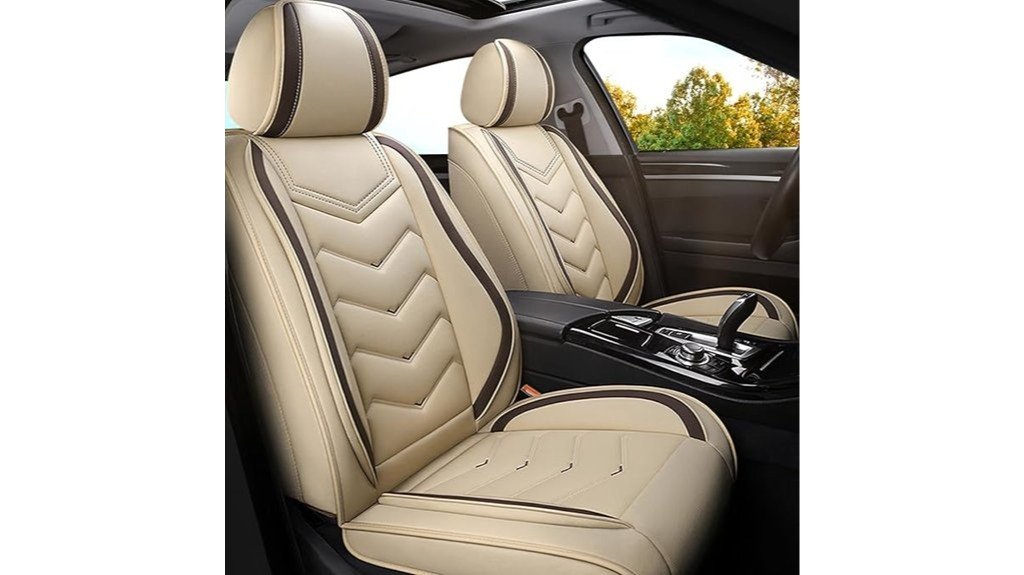 premium beige leather covers