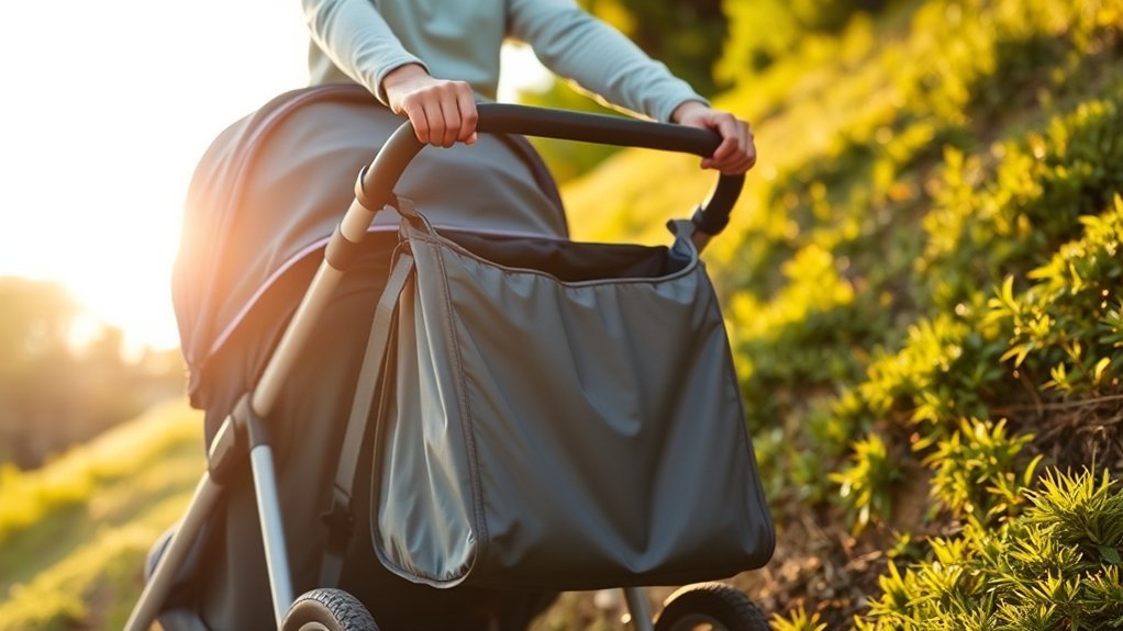 proper grip stroller locked