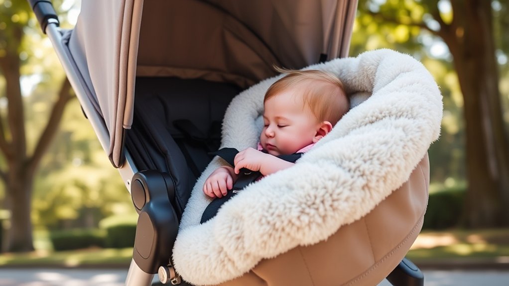 proper stroller footmuff installation