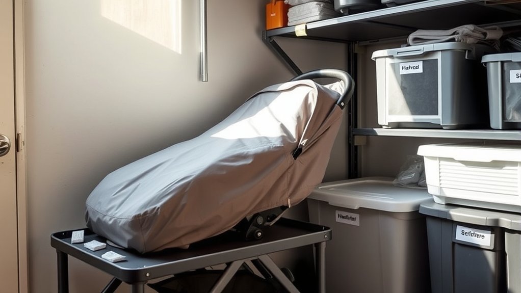 proper stroller long term storage