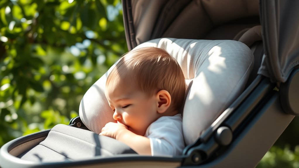 proper stroller pillow fit