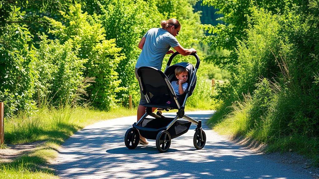 push double stroller uphill
