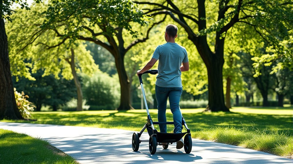 pushing stroller with proper posture