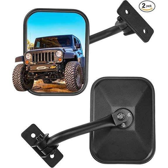 JOYTUTUS Quick-Release Side Mirrors for Wrangler TJ/JK