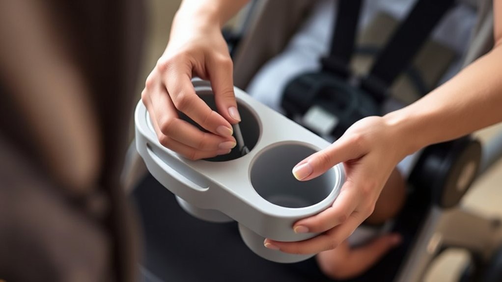 remove stroller cup holders