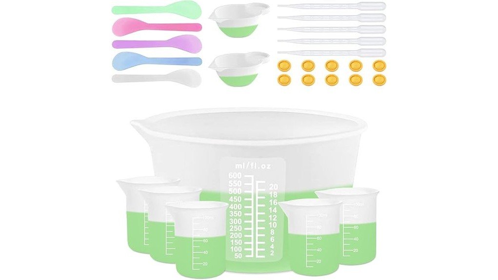 resin silicone measuring cups