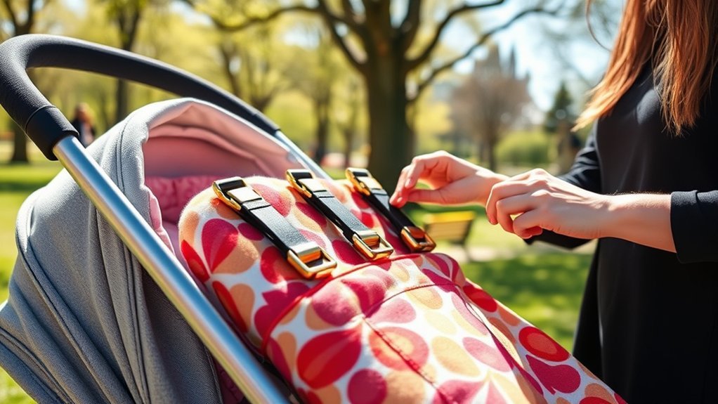 safe functional stroller clips