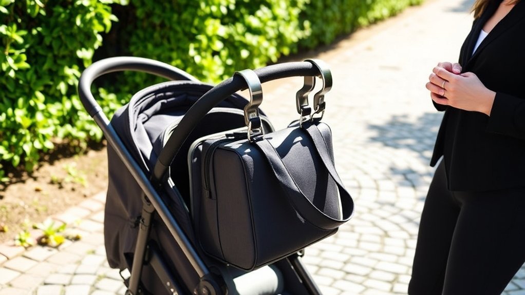 safe stroller hook usage