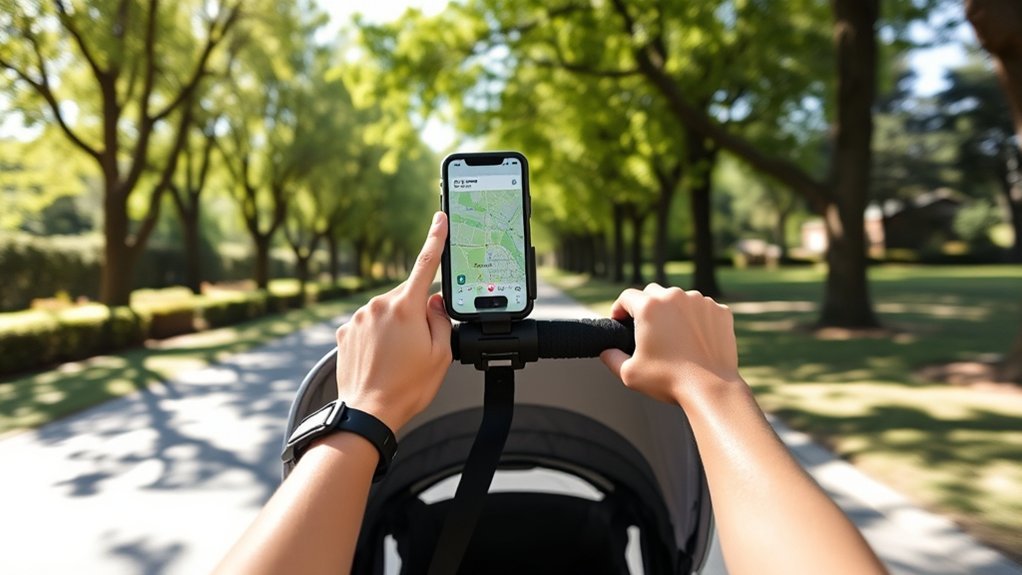 safe stroller phone usage