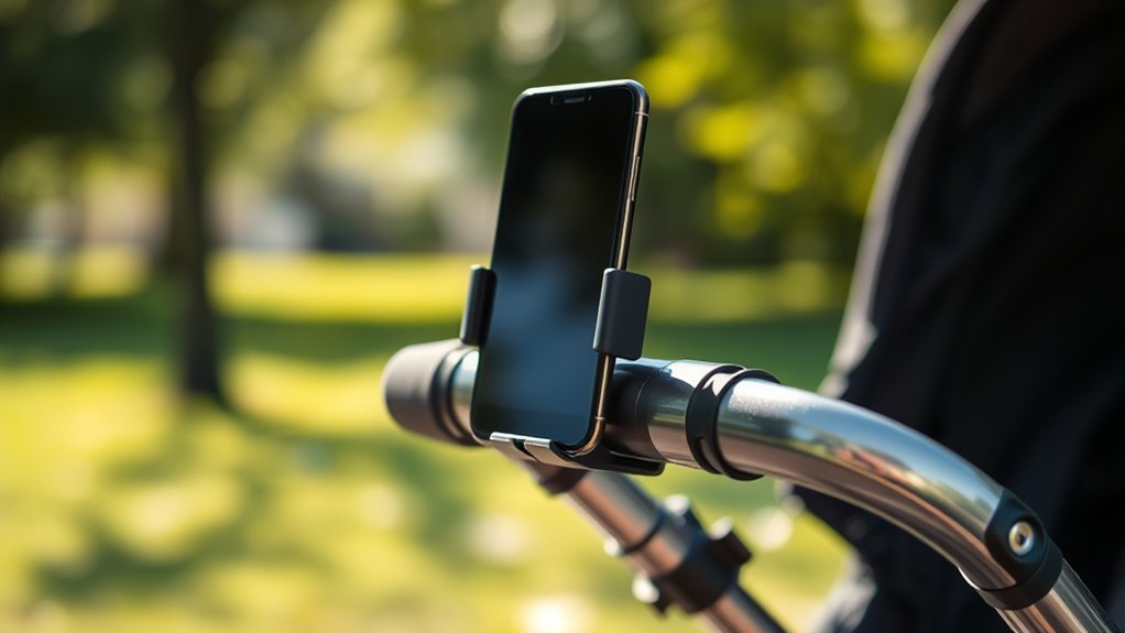 safe stroller phone usage