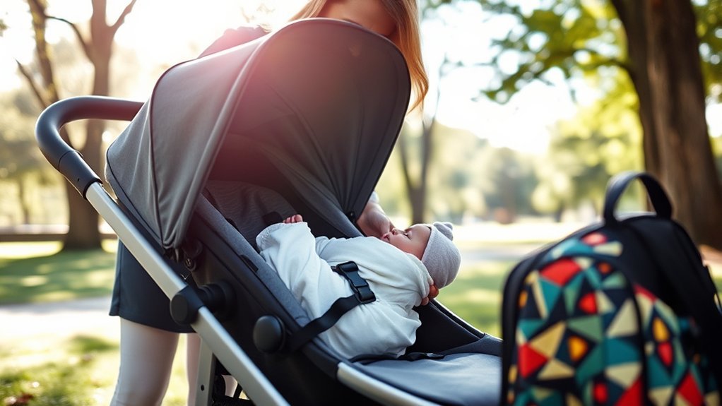 safe stroller positioning tips