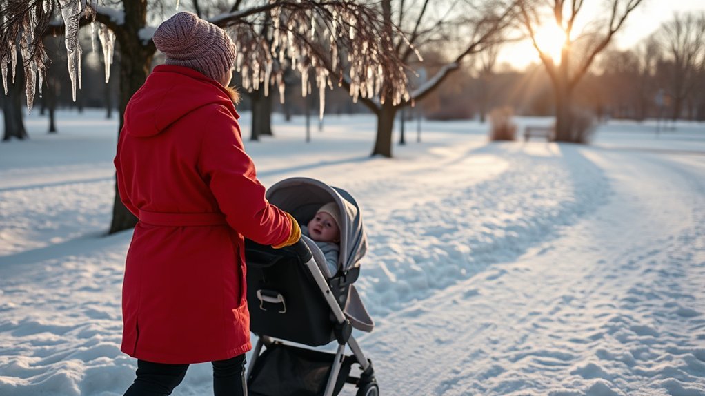 safe strolling in cold weather